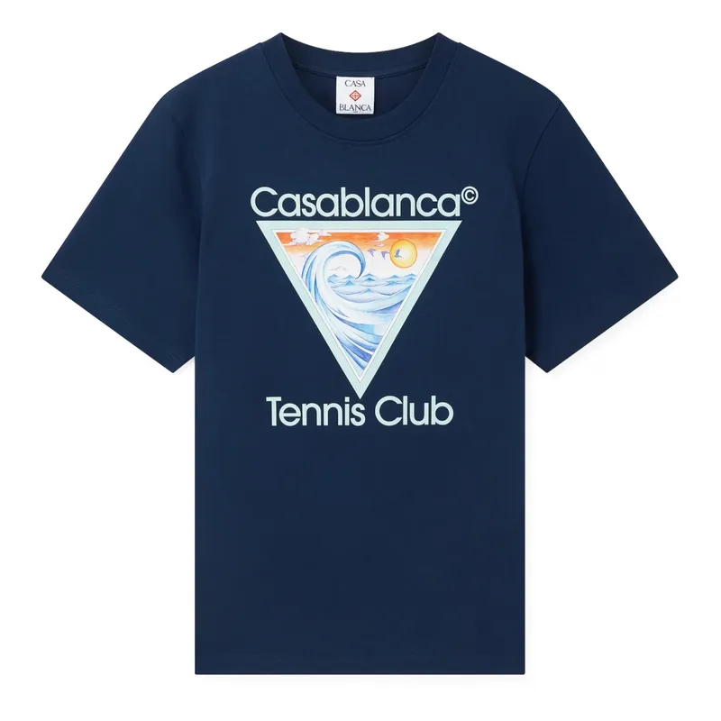 casablanca mens t shirts tennis club tops navy1