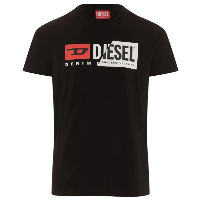 diesel t-diego-cuty logo mens t shirts black2