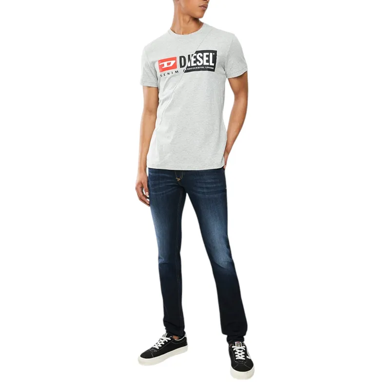diesel t-diego-cuty logo mens t shirts grey1