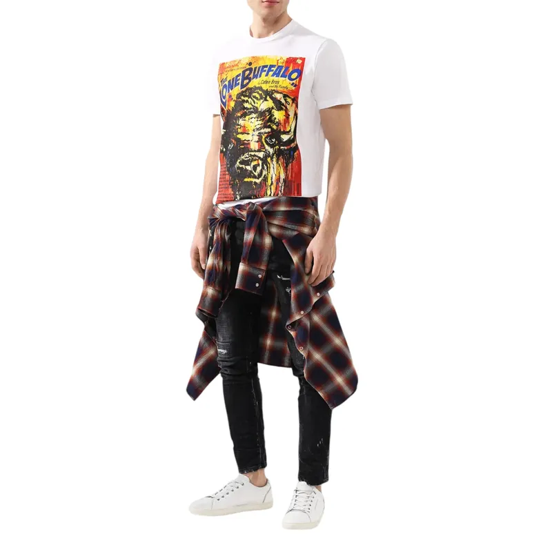 dsquared2 mens t shirts casual cotton white tops1