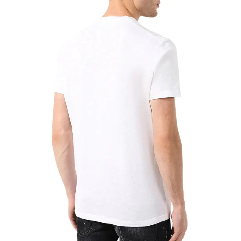 dsquared2 mens t shirts casual cotton white tops2