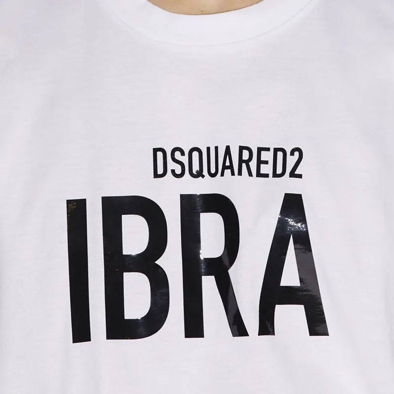 dsquared2 mens t shirts shorts sleeve crew neck graphic print casual white2