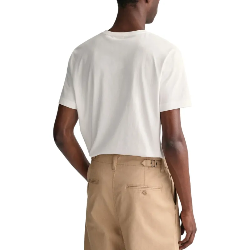 gant mens t shirts shield logo crew neck short sleeve tee white0