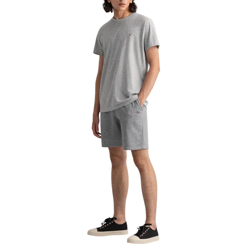 gant shield drawstring sweat shorts half pants grey1