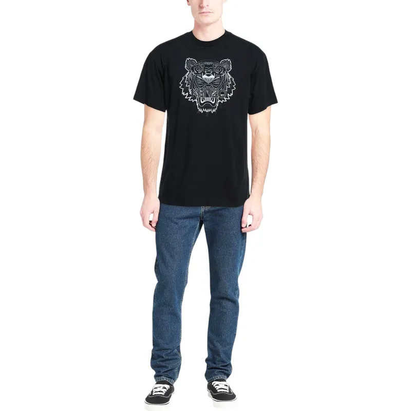 kenzo 5ts020 mens t shirts black and white0