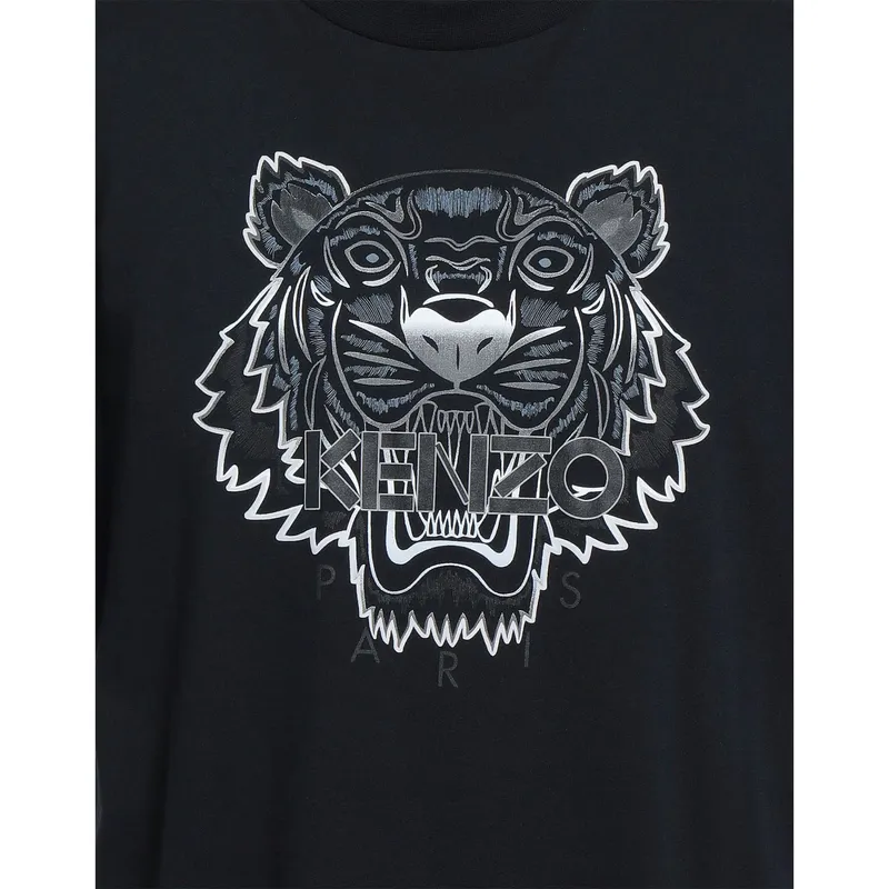 kenzo 5ts020 mens t shirts black and white2