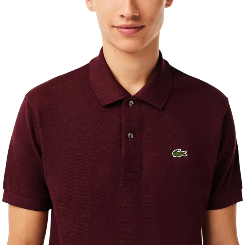 lacoste l1212 mens polo shirt bordeaux2