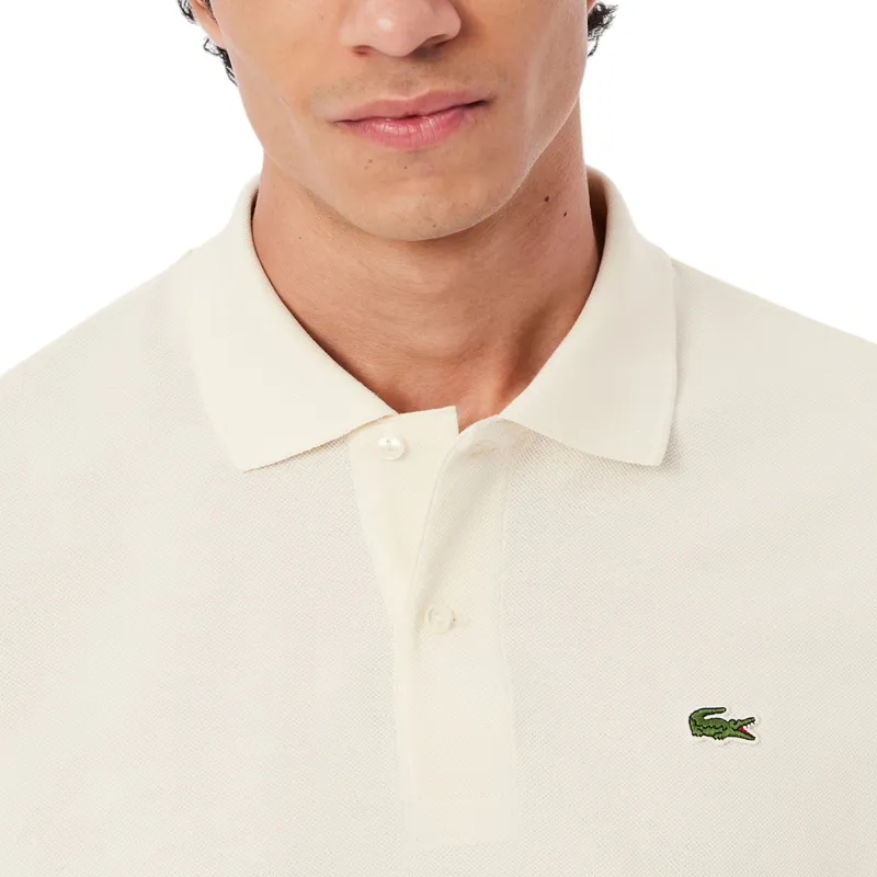 lacoste l1212 mens polo t shirts classic fit short sleeve ecru white2
