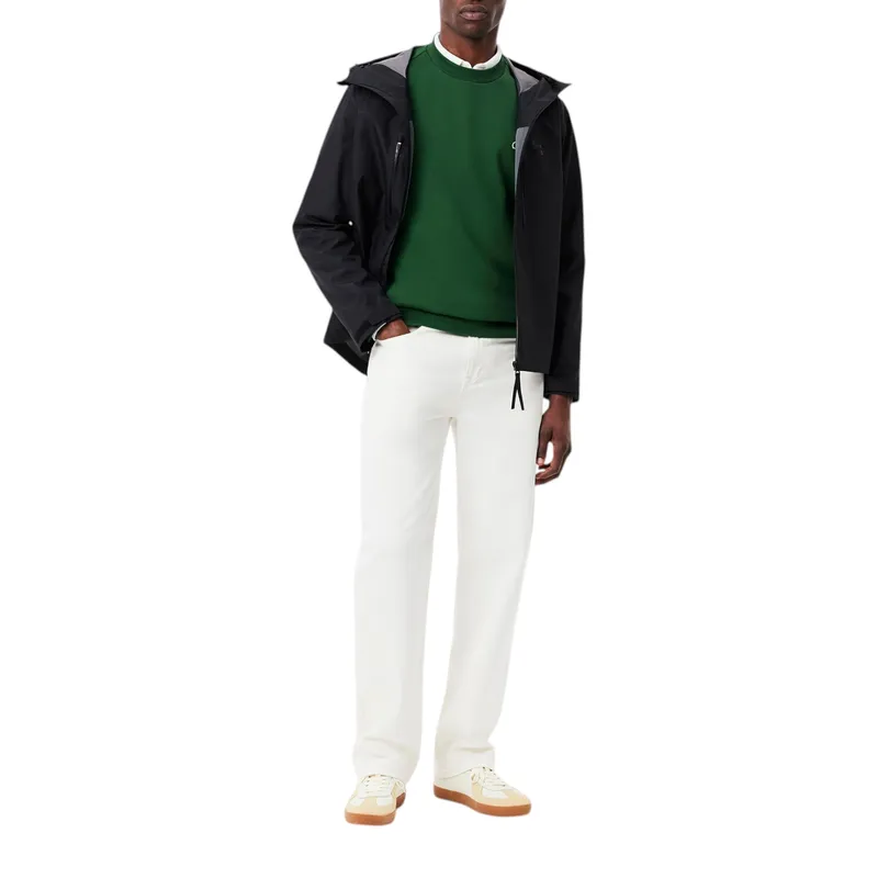 lacoste mens fleece crew neck sweatshirt knitted jumper green4