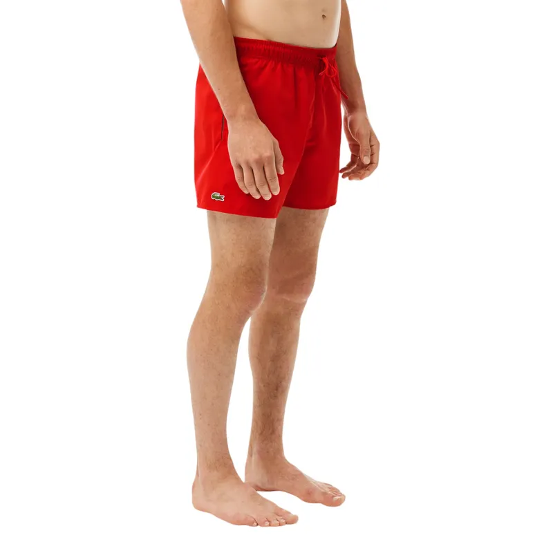 lacoste mens shorts mh6270 swimwear summer quick dry shorts red0