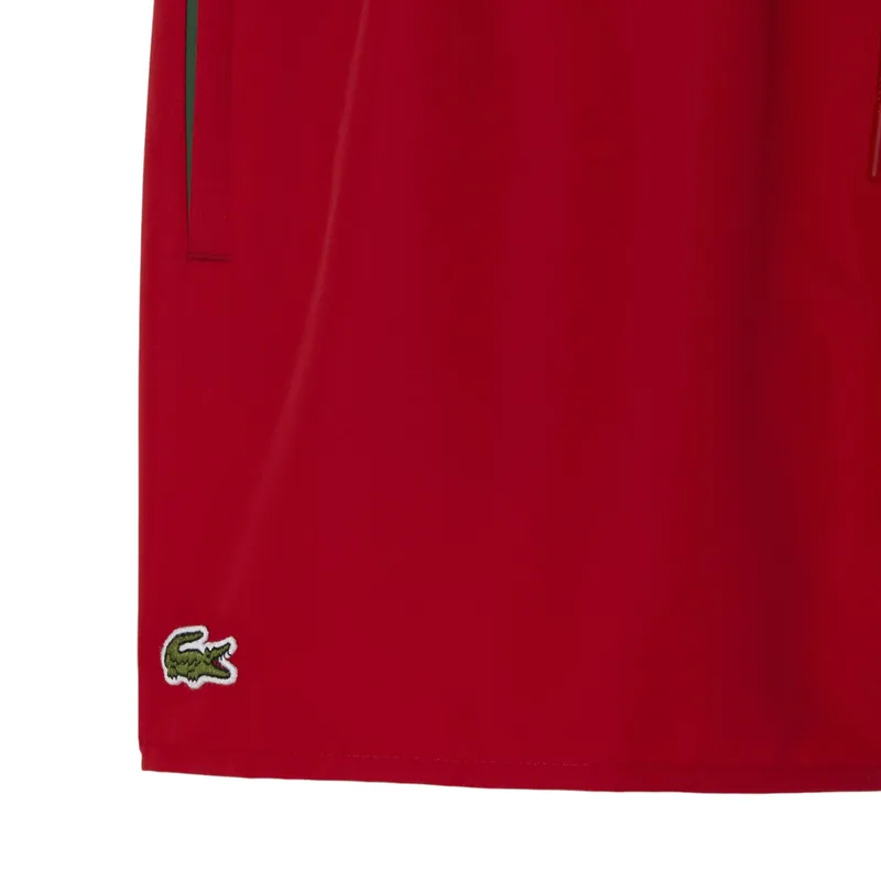 lacoste mens shorts mh6270 swimwear summer quick dry shorts red2