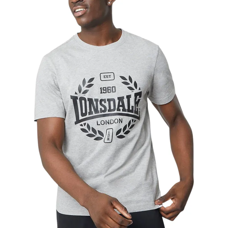 lonsdale mens t shirts box logo tee crew neck top pack of 2 new1