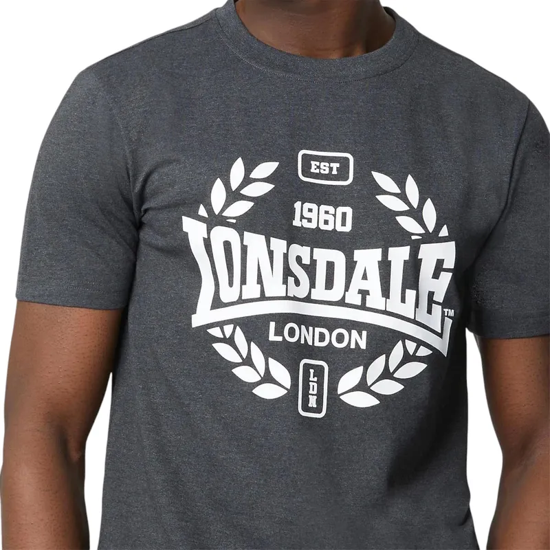 lonsdale mens t shirts box logo tee crew neck top pack of 2 new2