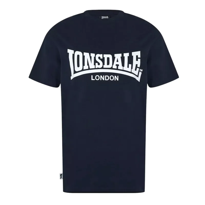lonsdale mens t shirts essential logo summer basic tee navy0
