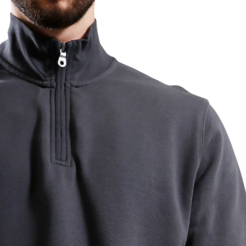 lyle & scott mens loopback half zip high neck jumper winter plain sweatshirt top1