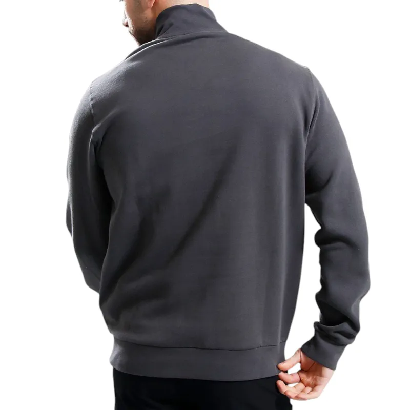 lyle & scott mens loopback half zip high neck jumper winter plain sweatshirt top2