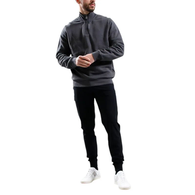 lyle & scott mens loopback half zip high neck jumper winter plain sweatshirt top3
