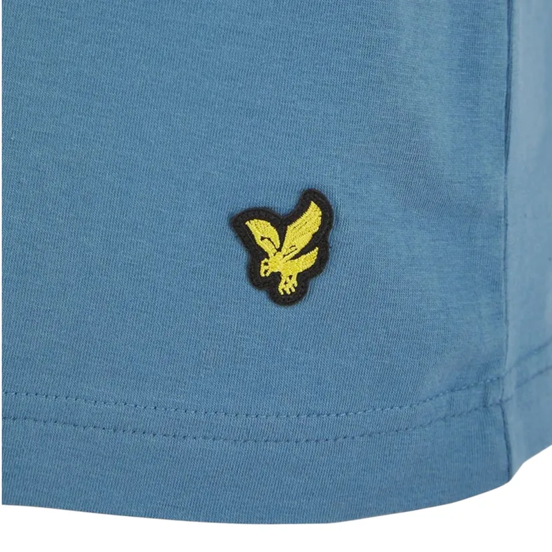 lyle & scott mens lounge set t-shirt shorts summer sleepwear teal blue and navy2