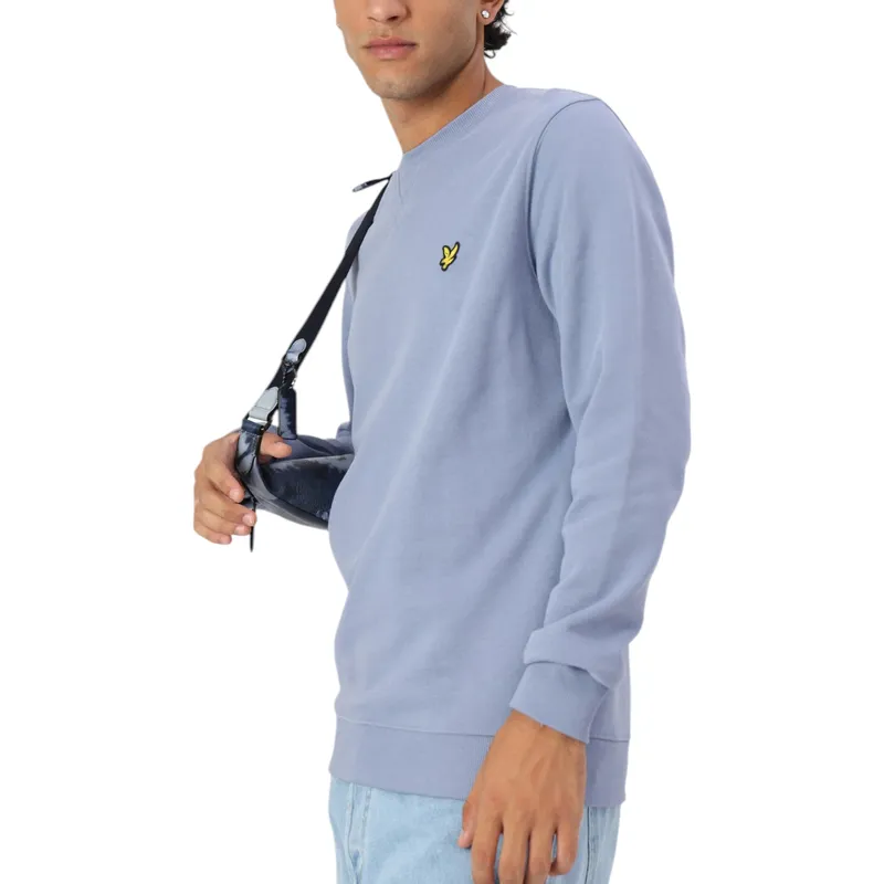 lyle & scott mens ml424vog jumpers crew neck sweatshirts crafted blue0