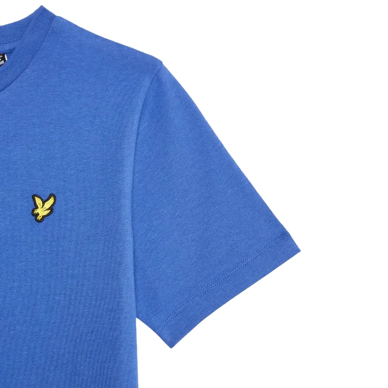 lyle & scott mens short sleeve t shirts crew neck tee dandy blue0