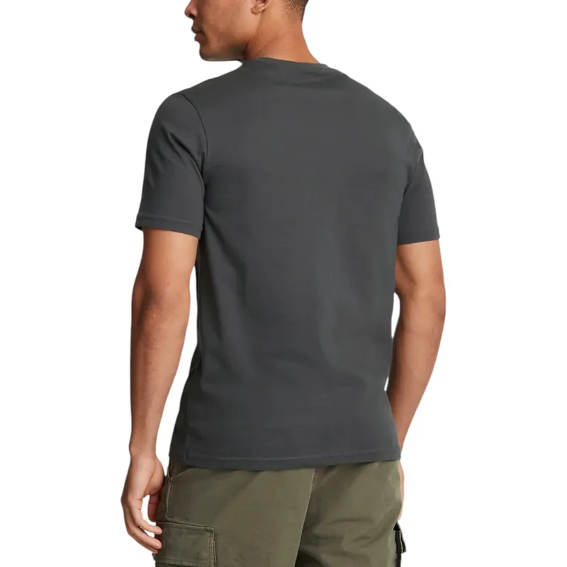 lyle & scott mens short sleeve t shirts crew neck tee gunmtal0