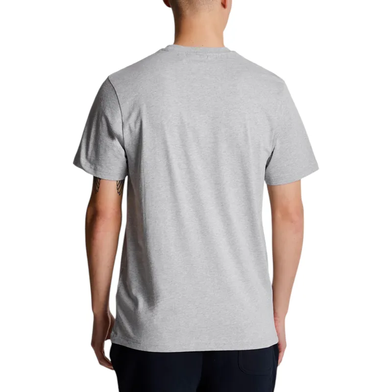 lyle & scott mens short sleeve t shirts crew neck tee light grey0