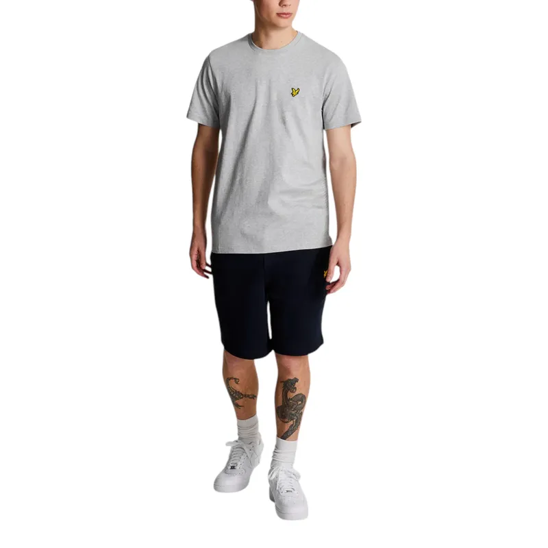 lyle & scott mens short sleeve t shirts crew neck tee light grey1