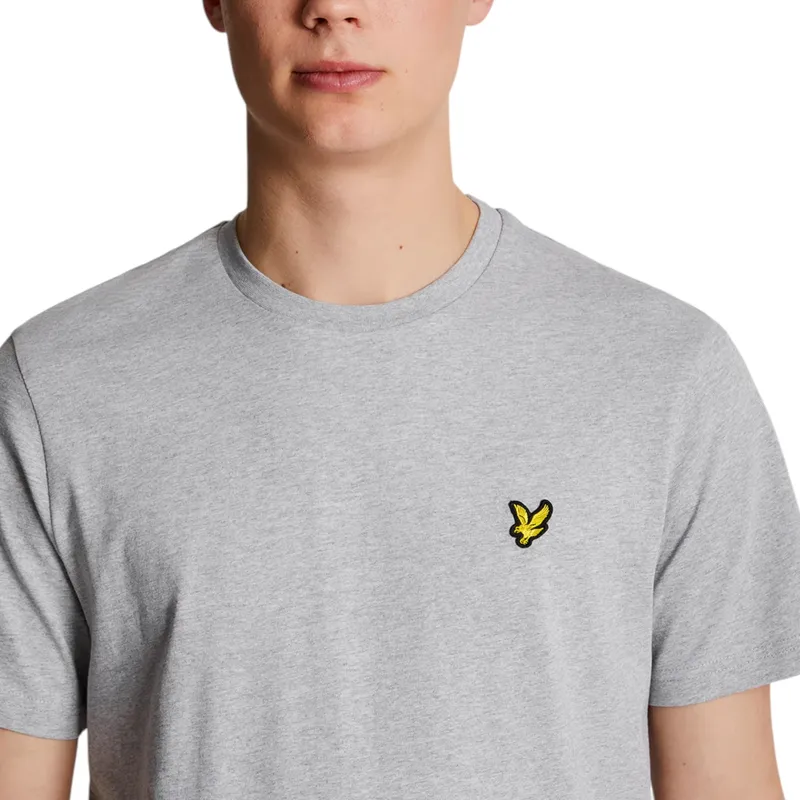 lyle & scott mens short sleeve t shirts crew neck tee light grey2