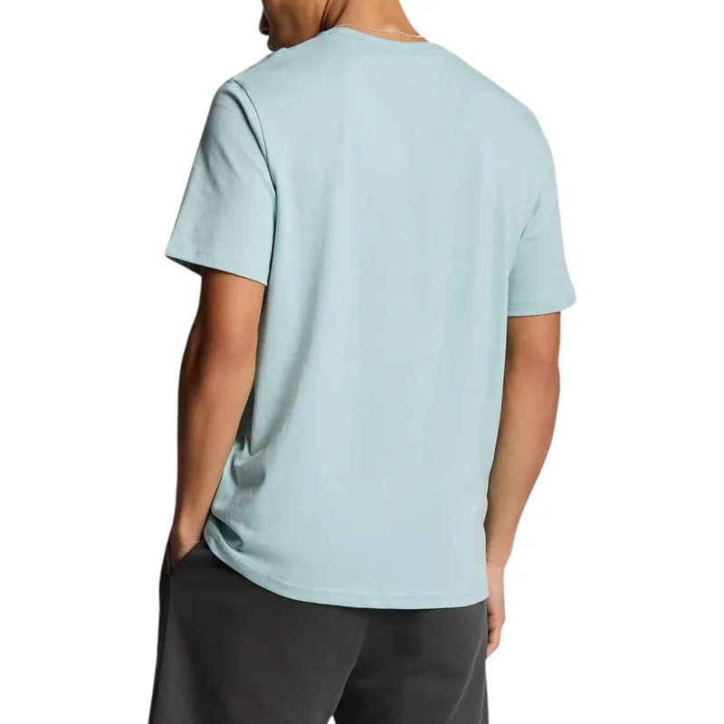 lyle & scott mens short sleeve t shirts crew neck tee slate blue1