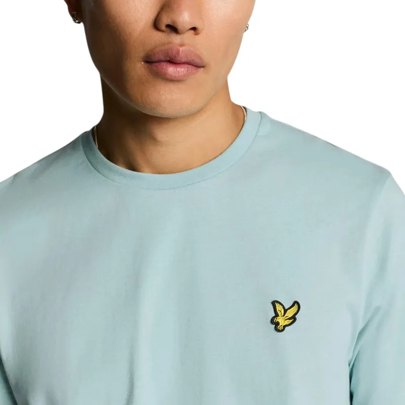 lyle & scott mens short sleeve t shirts crew neck tee slate blue2