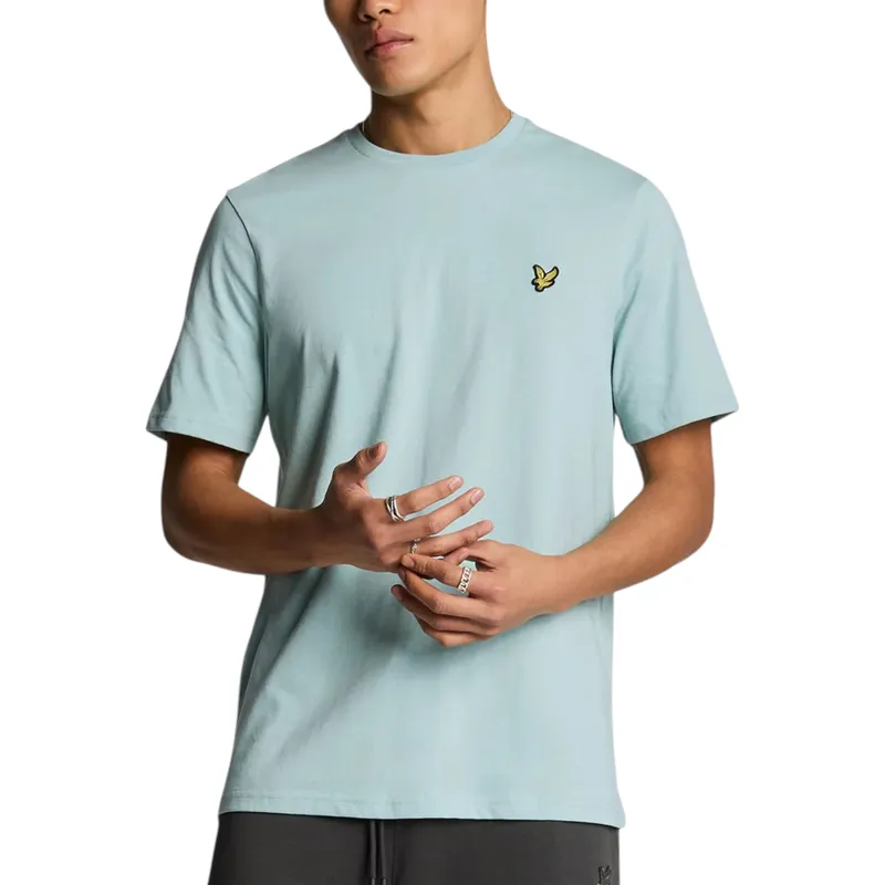 lyle & scott mens short sleeve t shirts crew neck tee slate blue3