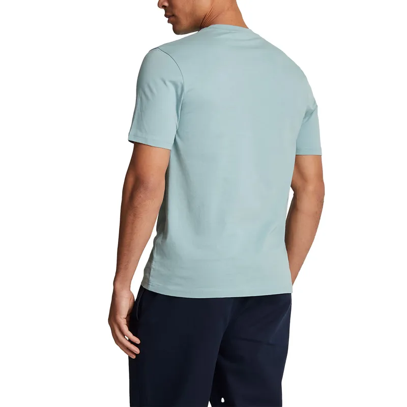 lyle & scott mens short sleeve t shirts crew neck tee washed blue2