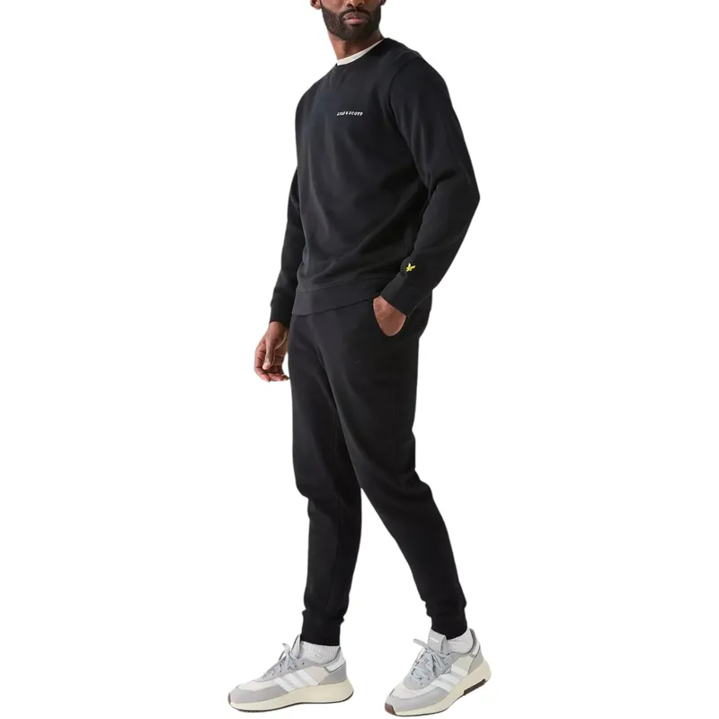 lyle & scott ml2004vi mens sweatshirt loopback cotton jumper black0