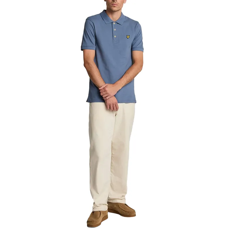lyle & scott sp400vog mens polo shirt cool indigo2