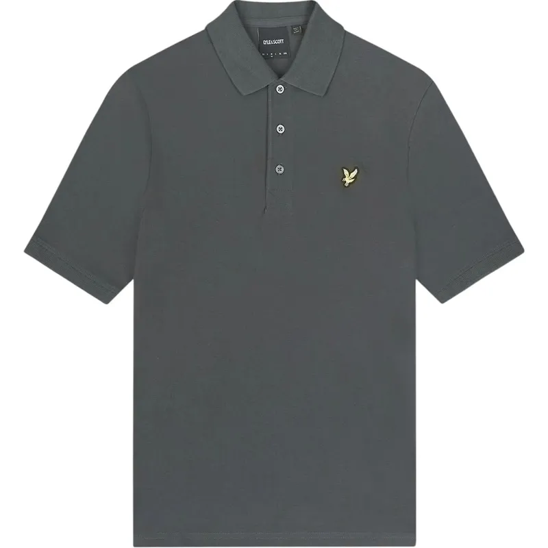 lyle & scott sp400vog mens polo shirt gun metal grey0