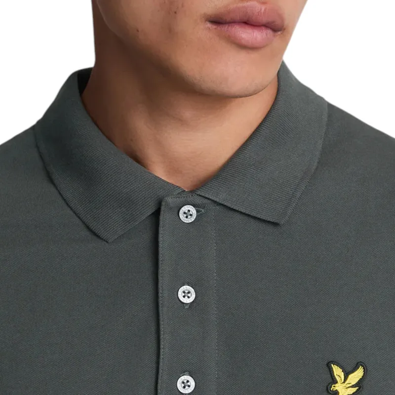 lyle & scott sp400vog mens polo shirt gun metal grey2