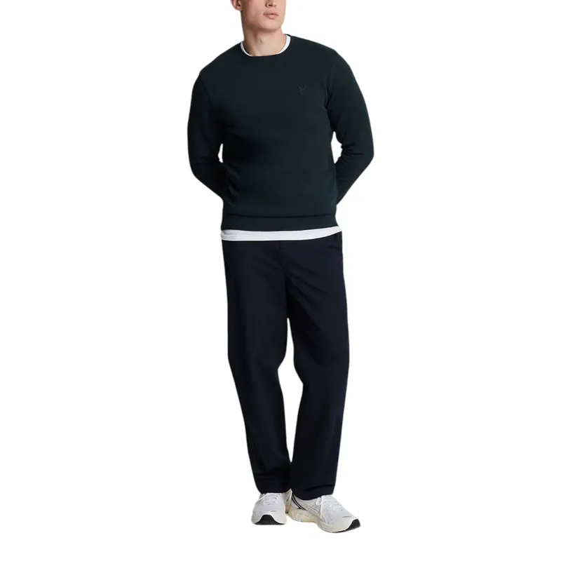 lyle & scott tonal eagle mens knitted jumper sweatshirt dark navy0