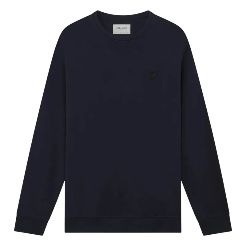 lyle & scott tonal eagle mens knitted jumper sweatshirt dark navy1