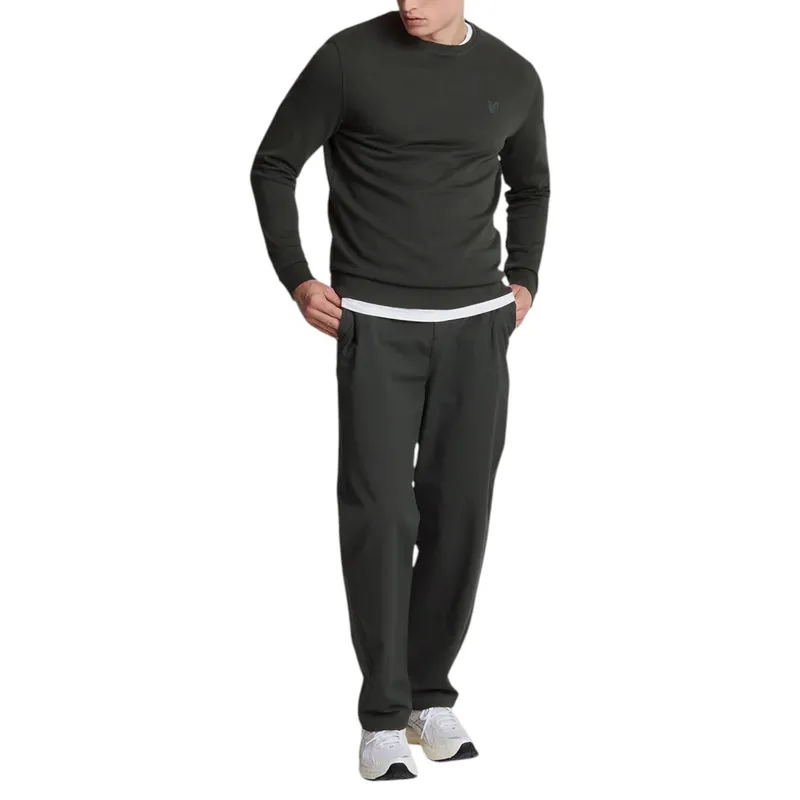 lyle & scott tonal eagle mens knitted jumper sweatshirt gunmetal0