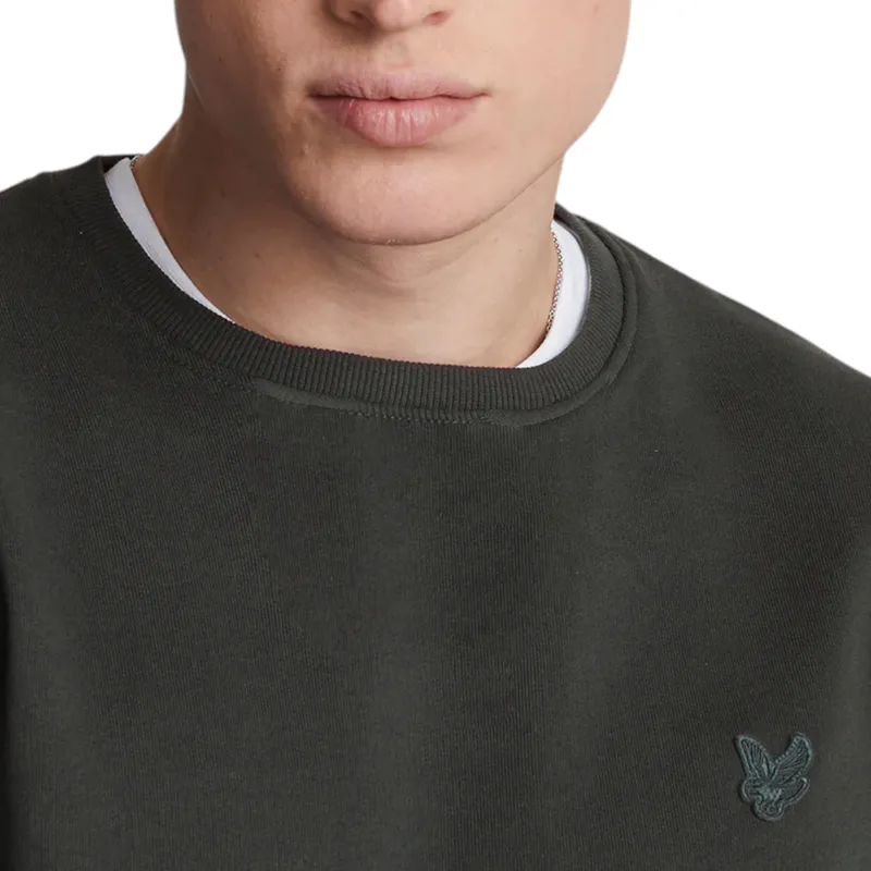 lyle & scott tonal eagle mens knitted jumper sweatshirt gunmetal2