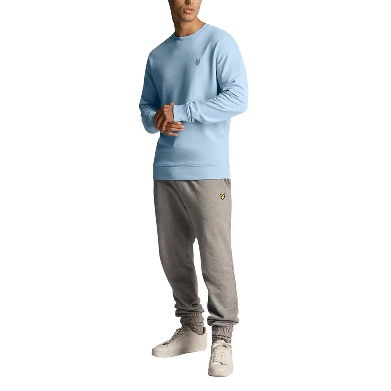 lyle & scott tonal eagle mens knitted jumper sweatshirt light blue0
