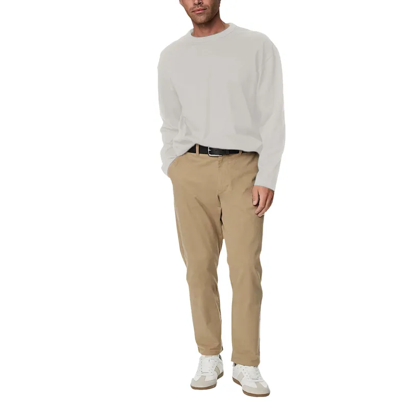 m&s mens t shirts oversized pure cotton long sleeve beige0