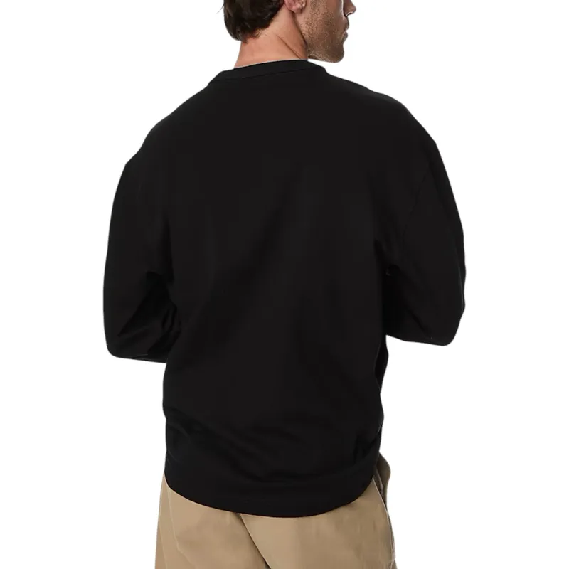 m&s mens t shirts pure cotton long sleeve black0