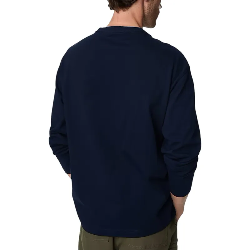 m&s mens t shirts pure cotton long sleeve navy0