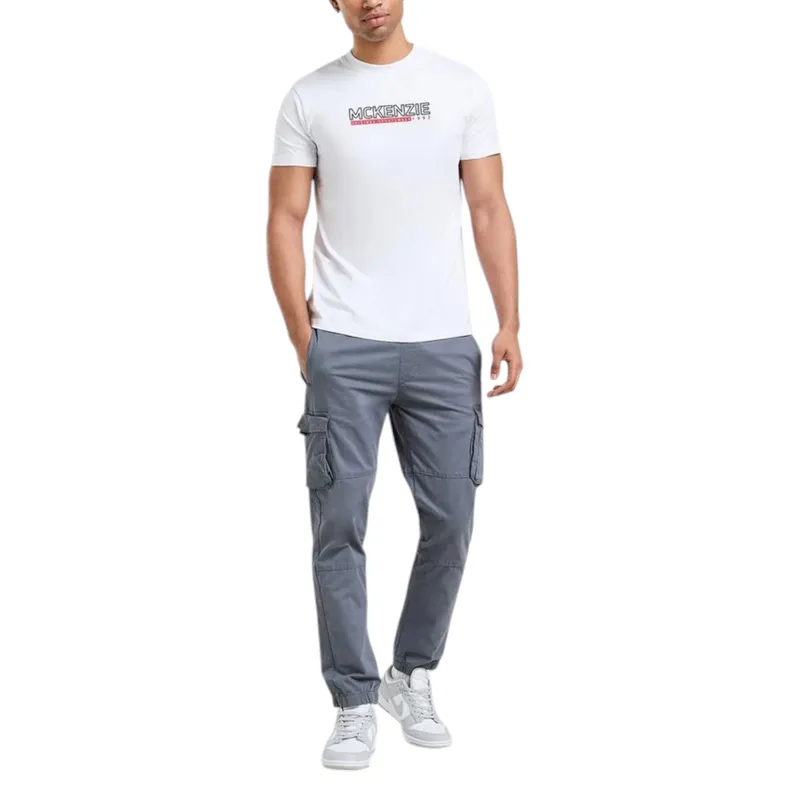 mckenzie elevated t shirt mens top cotton short sleeve white0