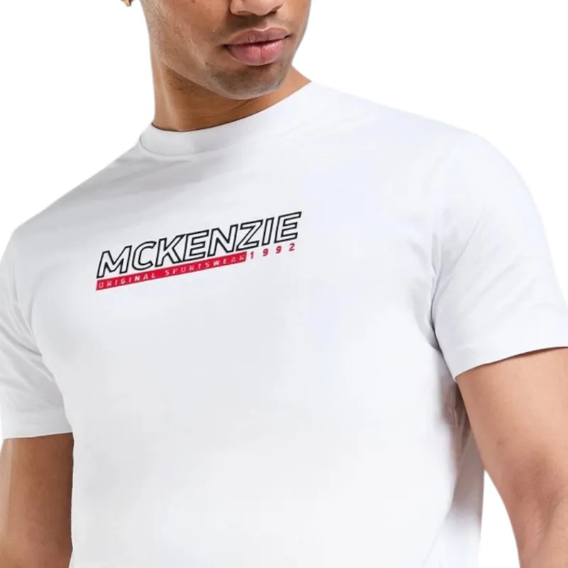 mckenzie elevated t shirt mens top cotton short sleeve white1