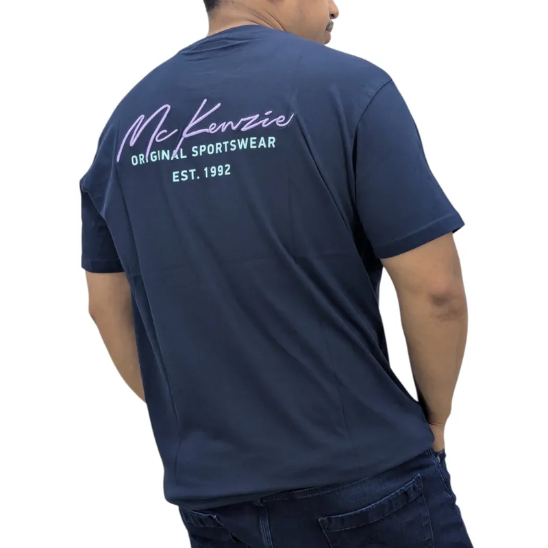 mckenzie mens t shirt casual cotton short sleeve sportswear tee new navy0