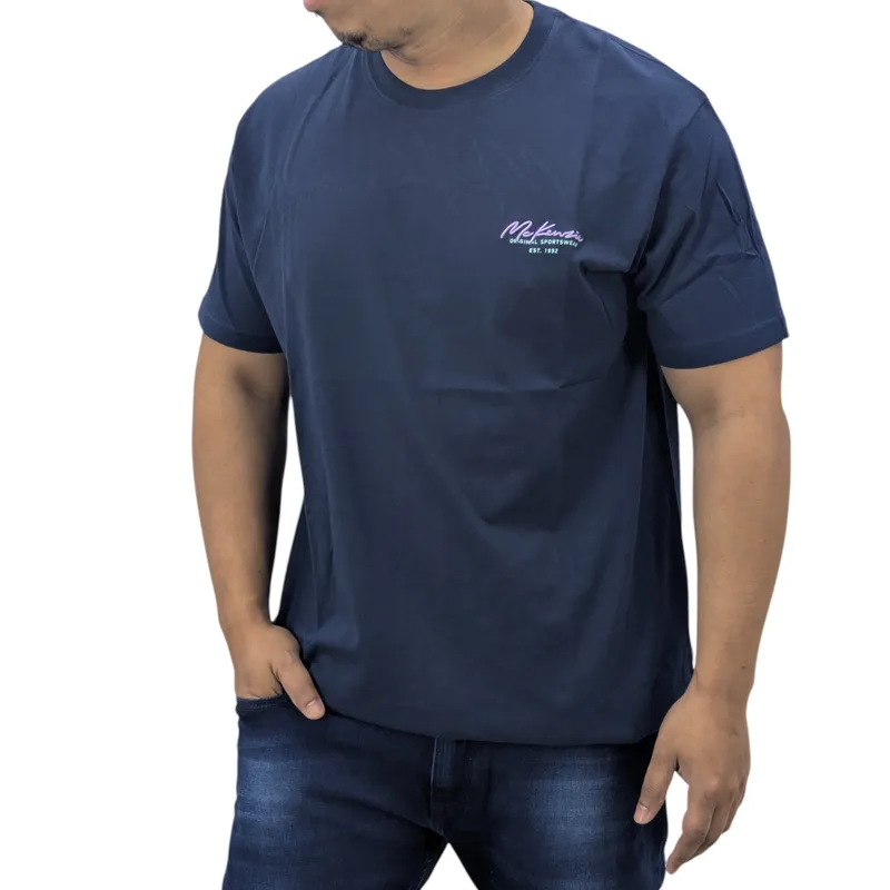 mckenzie mens t shirt casual cotton short sleeve sportswear tee new navy3