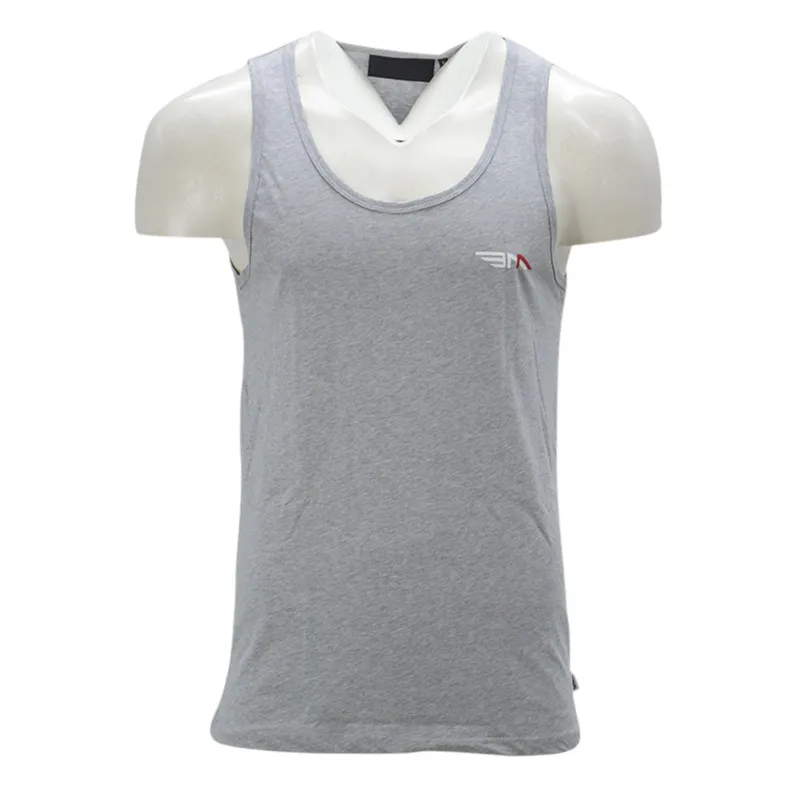 mens arm drop tank tops cami cotton gym basic solid t shirt0