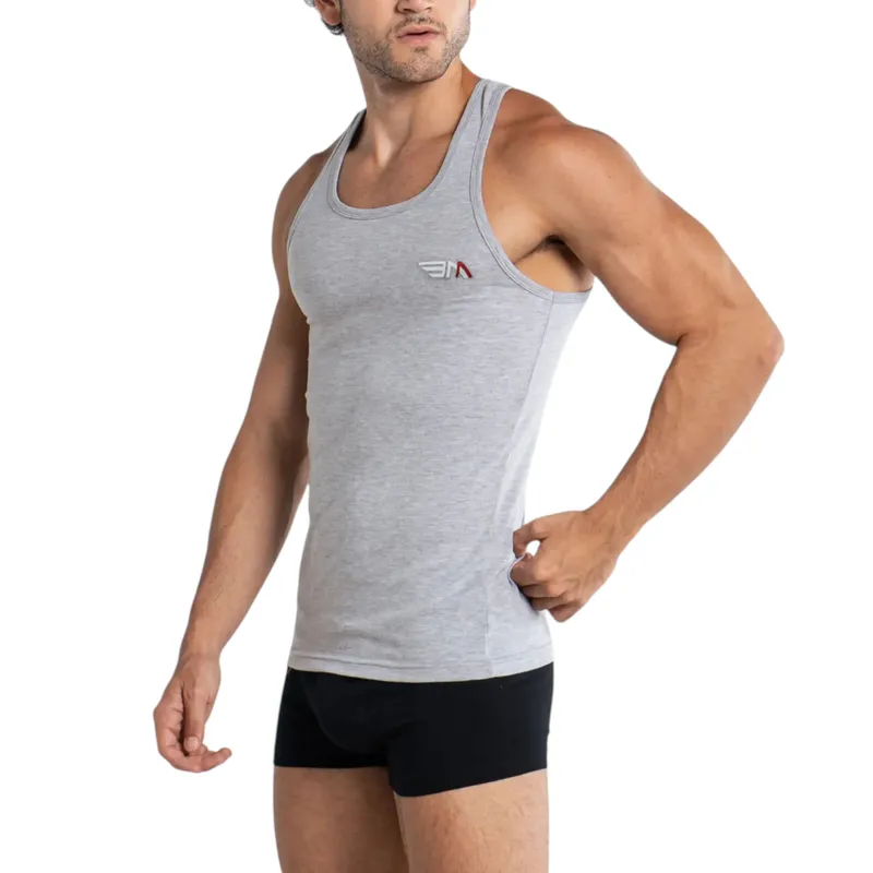 mens arm drop tank tops cami cotton gym basic solid t shirt5